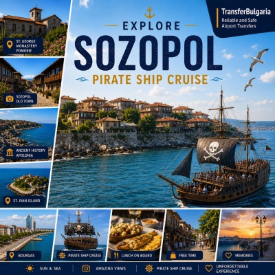 Sozopol & Pirate Ship Cruise – St. Ivan Island Experience